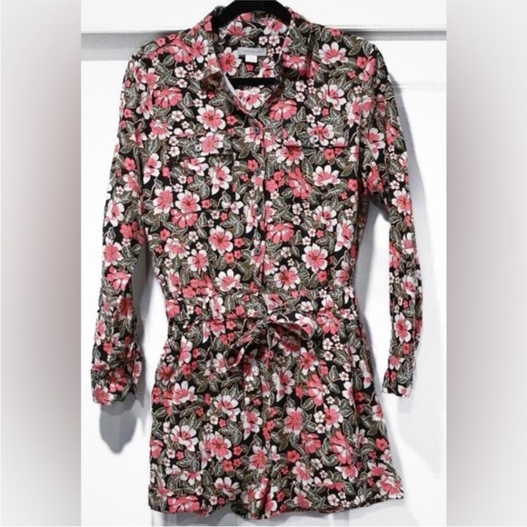 Outerknown SEA Small Hawaiian Floral Print organic Romper Size Small Jumpsuit - Picture 3 of 5